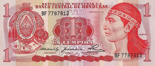 Honduras - 1 Lempira 1980 (# 68a)