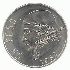 Mexico - 1 Peso 1983 (Km# 460)