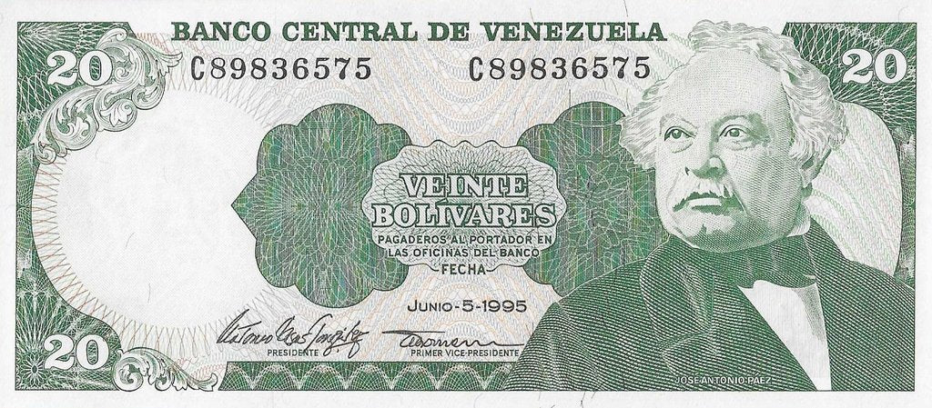 Venezuela - 20 Bolivares 1995 (# 63e)