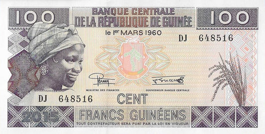 Guiné B. Central - 100 Francos 2015 (# A47)