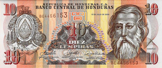 Honduras- 10 Lempiras 2006 (# 86d)