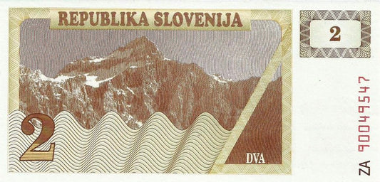 Eslovenia - 2 Tolarjev 1990 (# 2a)