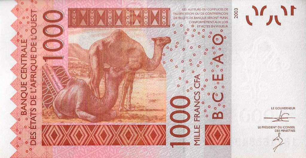 Togo - 1000 Francos 2013 (# 815t)