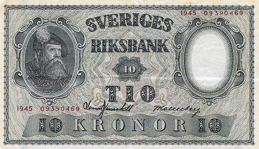 Suécia - 10 Kronor 1945 (# 40f)