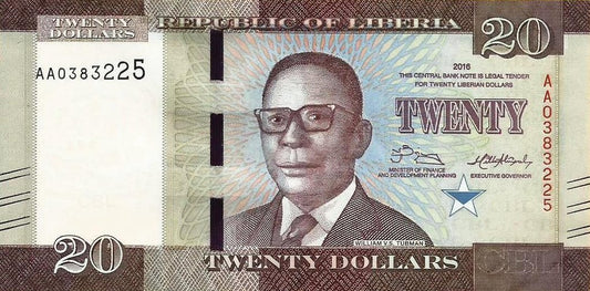 Liberia - 20 Dolares 2016 (# 33)