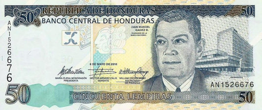 Honduras - 50 Lempiras 2010 (# 94c)