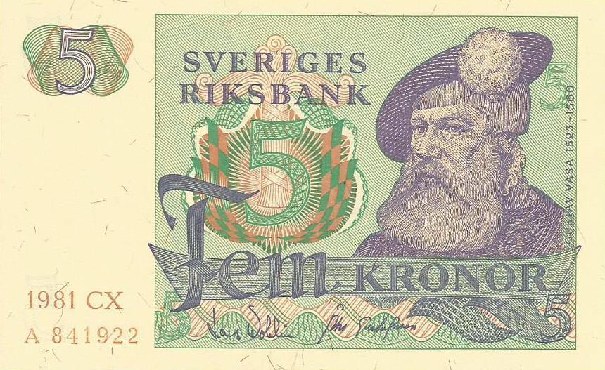 Suécia - 5 Kronor 1981 (# 51d)