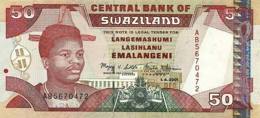 Suazilandia - 50 Emalangeni 2001 (# 31a)