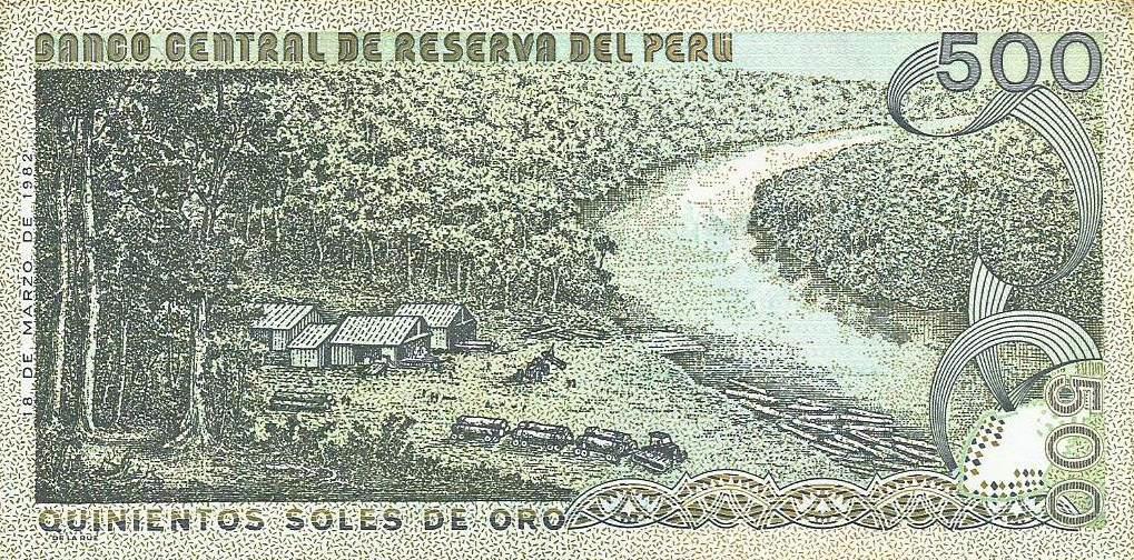 Peru - 500 Soles Ouro 1982 (# 125a)