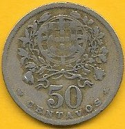 Portugal - 50 Centavos 1952 (Km# 577)