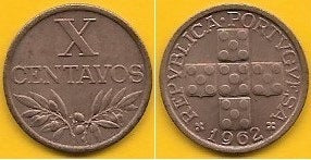 Portugal - X Centavos 1962 (Km# 583)