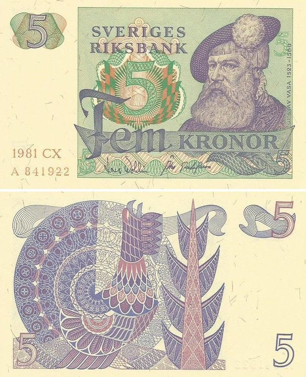 Suécia - 5 Kronor 1981 (# 51d)