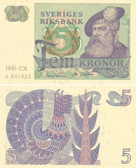 Suécia - 5 Kronor 1981 (# 51d)
