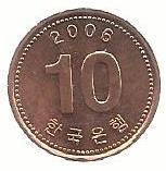 Coreia Sul - 10 Won 2006 (Km# 33.2a)