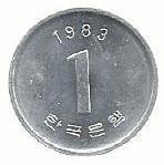 Coreia Sul - 1 Won 1983 (Km# 31)