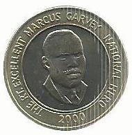 Jamaica - 20 Dolares 2000 (Km# 182) Marcus Garvey