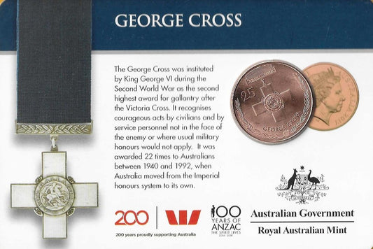 Australia - 25 Centimos 2017 (Km# ..) George Cross
