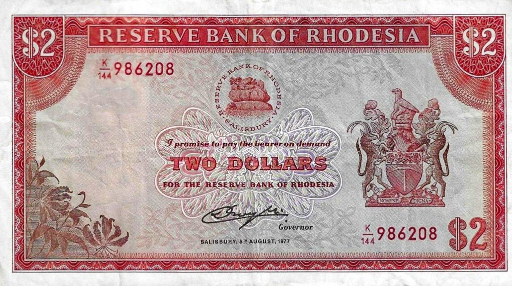 Rodésia - 2 Dolares 1977 (# 35c)