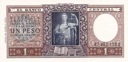 Argentina - 1 Peso 1956 (# 263b)
