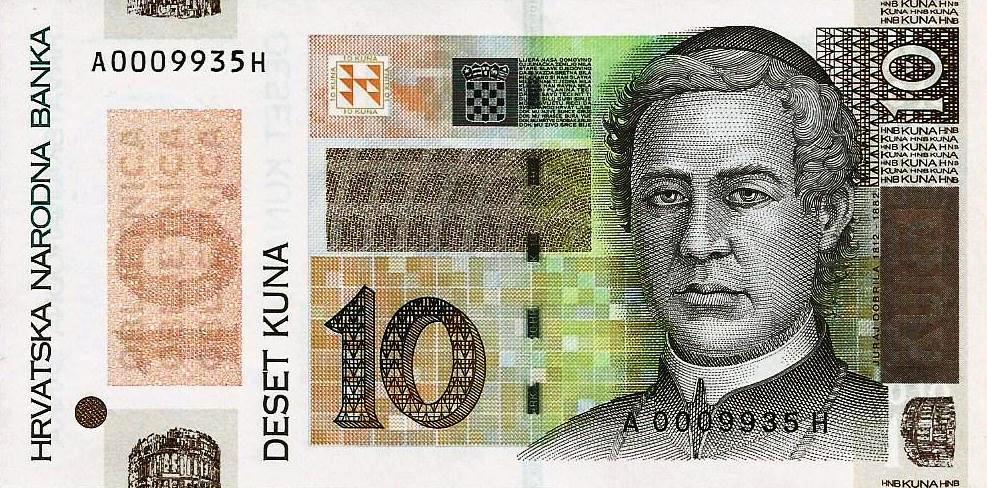 Croacia - 10 Kuna 2004 (# 43) 10º Anivº Banco Central