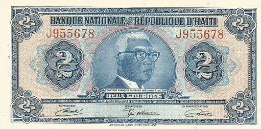 Haiti - 2 Gourdes 1919 (# 201)
