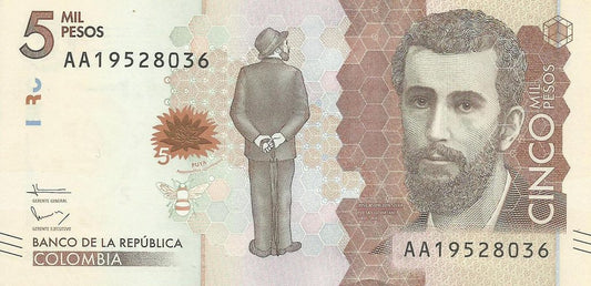 Colombia - 5000 Pesos 2015 (# 459a)