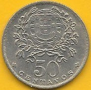 Portugal - 50 Centavos 1964 (Km# 577)