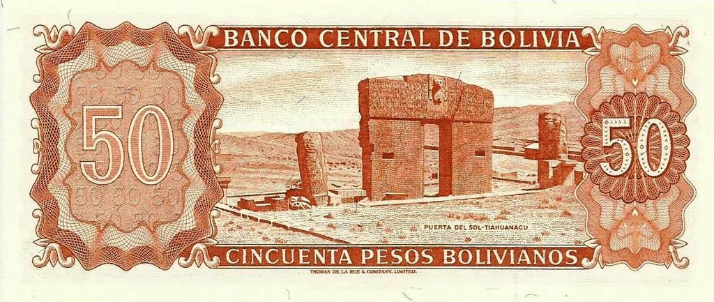 Bolivia - 50 Bolivianos 1962 (# 162a)