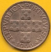 Portugal - XX Centavos 1966 (Km# 584)