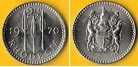 Rodésia - 2 1/2 Cent 1970 (Km# 11)