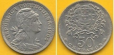 Portugal - 50 Centavos 1964 (Km# 577)