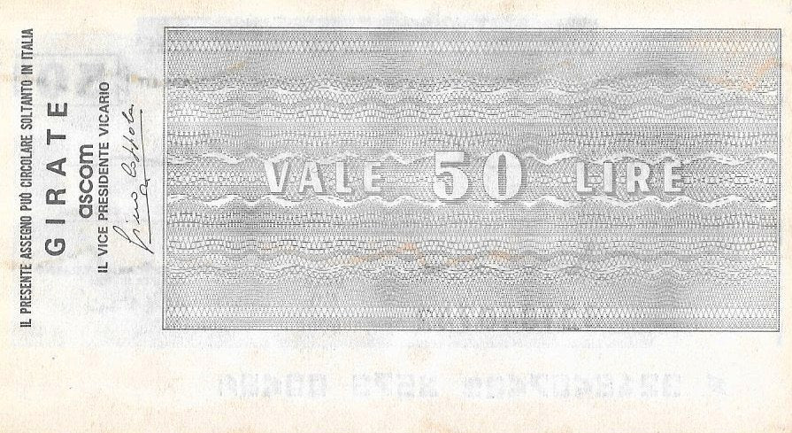 Italia - 50 Liras 1976 (# Nl) Cheque