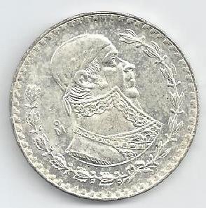 Mexico - 1 Peso 1960 (Km# 459)