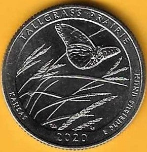 USA - 25 Cents 2020 (Km# ..) Talgrass Prairie