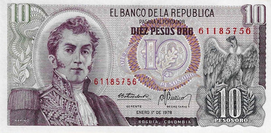 Colombia - 10 Pesos 1978 (# 407f)