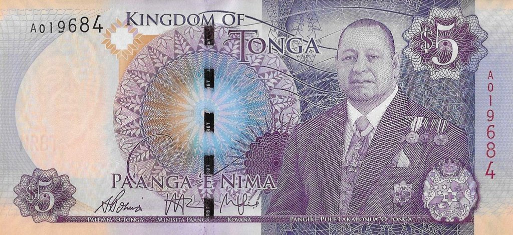 Tonga - 5 Pa´anga 2015 (# 45)