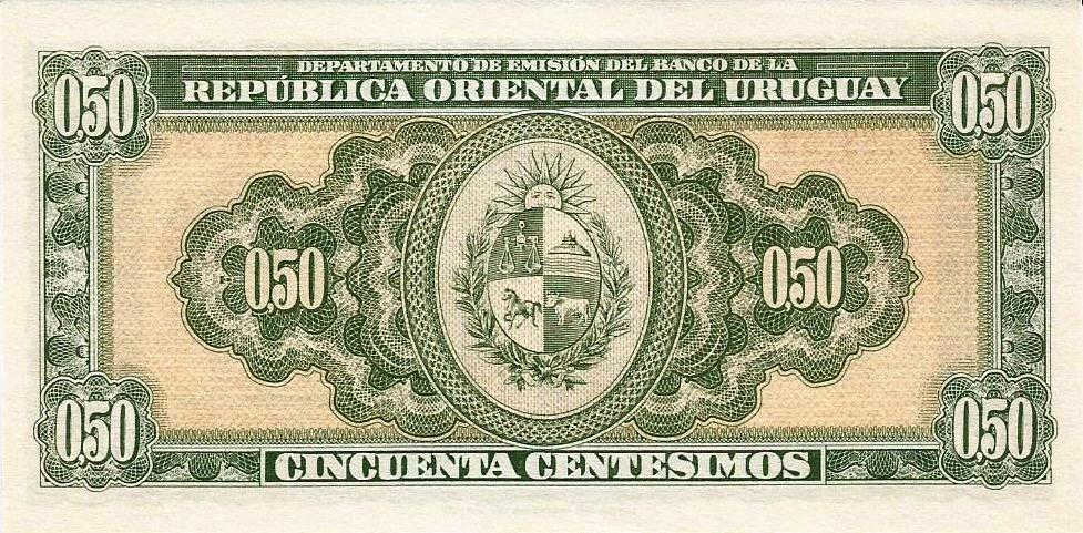 Uruguai - 50 Centesimos 1939 (# 34)
