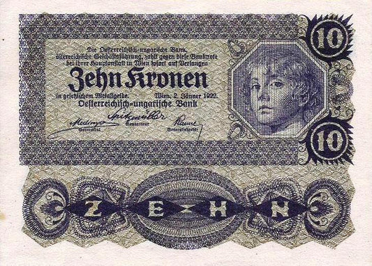 Austria - 10 Kronen 1922 (# 75)