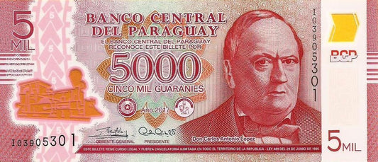 Paraguai - 5000 Guaranies 2017 (# 234c)