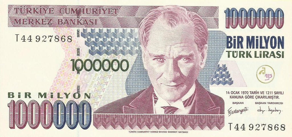 Turquia - 1000000 Liras 2002 (# 213)