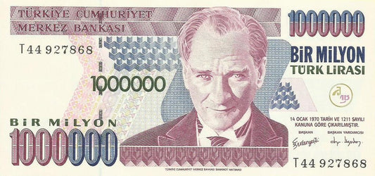 Turquia - 1000000 Liras 2002 (# 213)