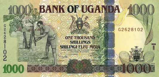 Uganda - 1000 Shillings 2009 (# 43b)