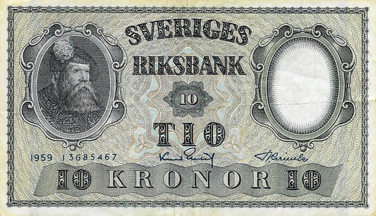 Suécia - 10 Kronor 1959 (# 43f)