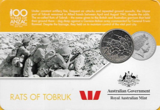 Australia - 20 Centimos 2016 (Km# ..) Rats of Tobruk