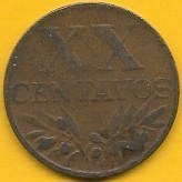 Portugal - XX Centavos 1955 (Km# 584)