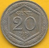 Itália - 20 Centesimi 1919 (Km# 58)
