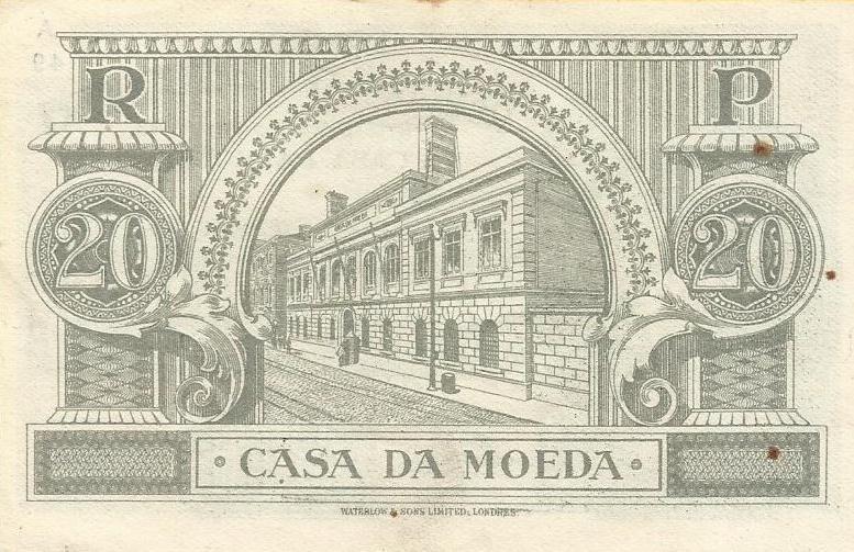 Portugal - 20 Centavos 1925 (# 102)