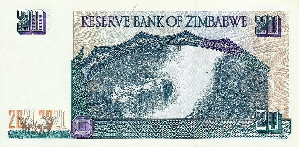 Zimbabwé - 20 Dolares 1997 (# 7)