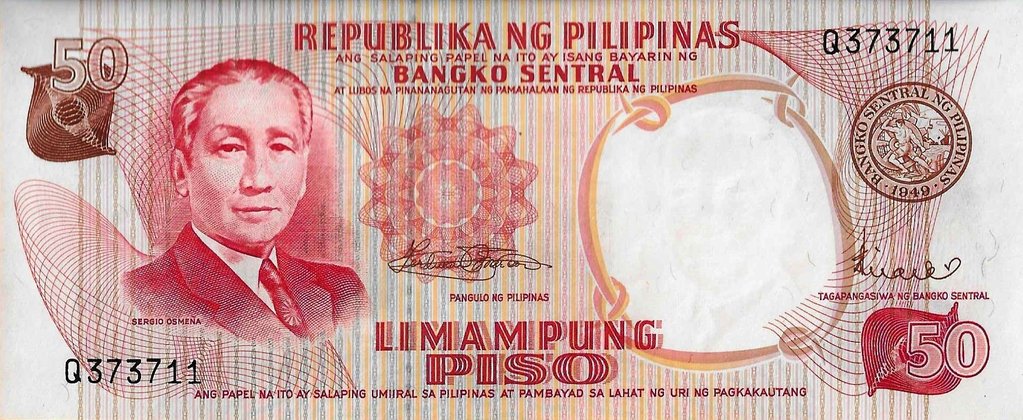 Filipinas - 50 Piso 1969 (# 146b)