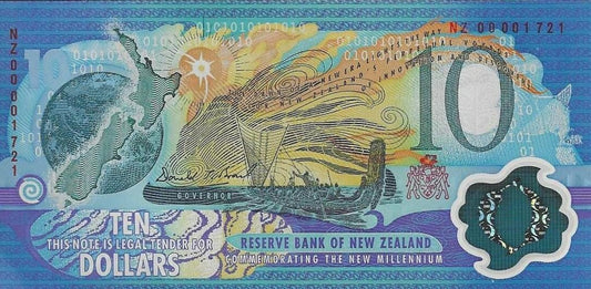 Nova Zelandia - 10 Dolares 2000 (# 190b)